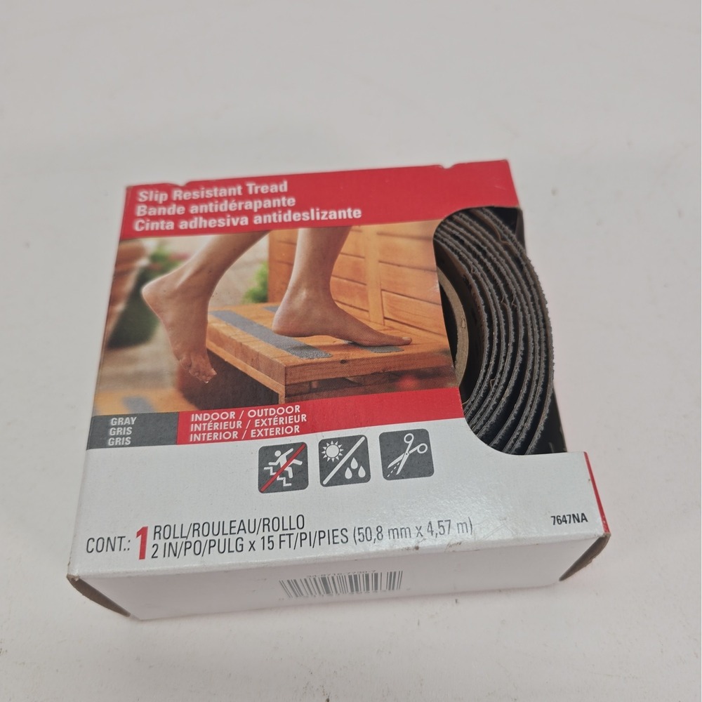 3M Safety-Walk Slip Resistant Tape 370G-R2X180, Grey, 2 in x 15 ft